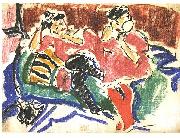 Ernst Ludwig Kirchner Two women at a couch china oil painting artist